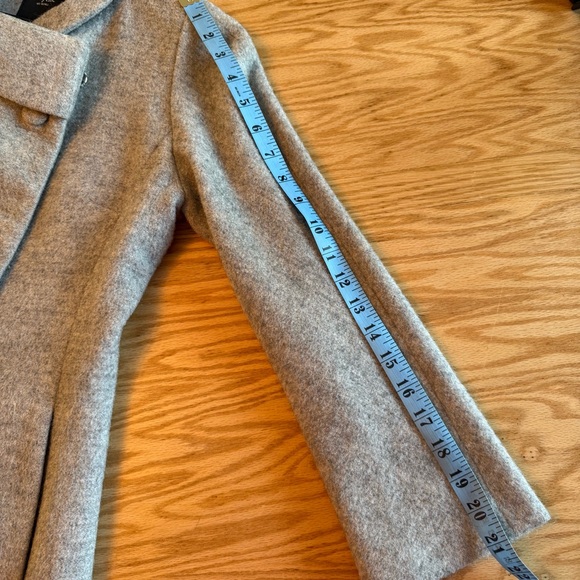 Smythe Les Vestes Wool Alpaca Blend Pea Coat Blazer Grey Blue 2 - Picture 7 of 12